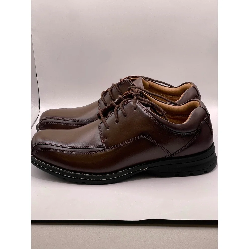Dockers Trustee Dark Tan Mens Dress Shoes Square Toe Oxford 11 W